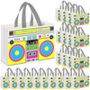 Locmeo 24 Pcs 80s90s Party Favor Bags Non Woven Retro