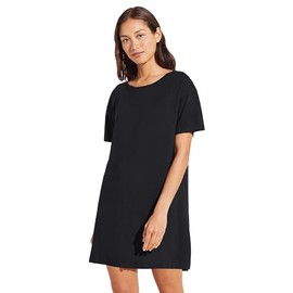 Eberjey Women's Gisele Everyday Short Sleeve Sleepshirt, Black, S