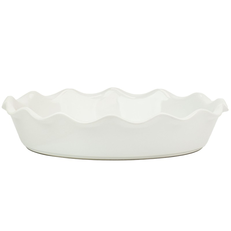 10 Strawberry Street Delano Ruffled Pie Dish, White
