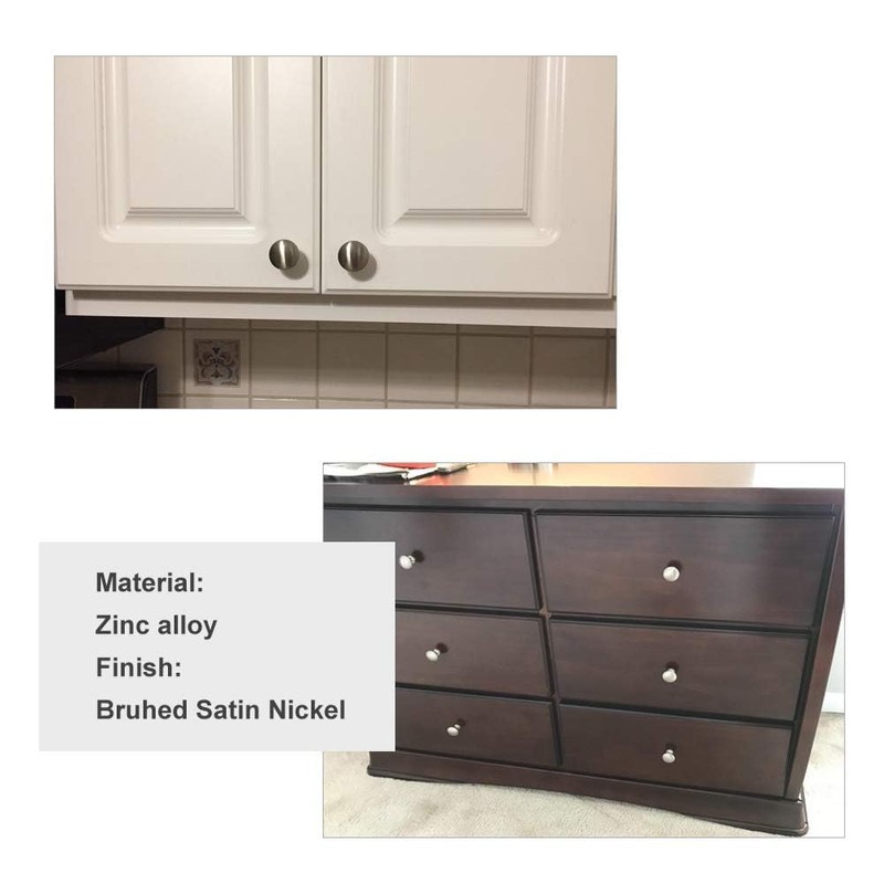 homdiy 30 Pack Cabinet Knobs Brushed Nickel Drawer Knobs -