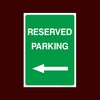 Reserved Parking Left Plastic Sign with double sided fixing tape