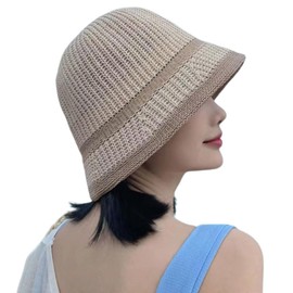 Wig Hat Wig Hat with Hair Integrated Bucket Hat with Hair Women's Long Neckline Medium Short Wig Cute Small Face Sunscreen UV Protection UV Protection UV Protection Heat Resistant Breathable For