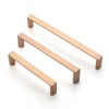 KNOKLOCK 10 Pack 3.75inch(96mm) Cabinet Pulls Square Champagne Bronze Kitchen