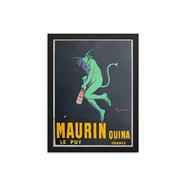 Vintage Poster - Maurin Quina 0696 - Enhanced Matte Paper Framed Poster (12x16) - Black Frame