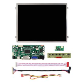 VSDISPLAY 10.4 Inch VS104T-003A 500nit 1024x768 30 pin IPS LCD Panel and DVI VGA Audio LVDs Driver Board 68676