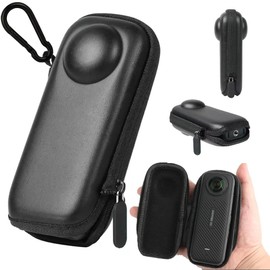 VIDIFY Carrying Case for Insta 360 X5 & X4 Portable Small Storage Bag Protective Cover Hard Shell Travel Protector with Carabiner for Insta360 X5 Case
