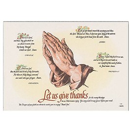 Religious Prayers Paper Placemats - 10x14in. (100 Pack)