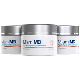 MiamiMD Age-Defying Lift & Firm Cream - Anti Aging and Skin Firming For All Types - Paraben Free - Fragrance Free Cruelty Free BHA Free 50 ml (1.7oz) - 3 PACK