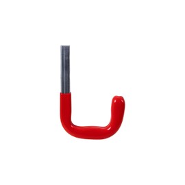 Gedotec Wall Hooks Garage with Rubber Coating Red Metal Hooks Workshop for Wall Mounting Heavy Duty Tool Holder 80 x 120 mm Load Capacity 45 kg Hooks for Garden Appliances Pack of 2 Mounting Hook Set