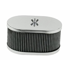 Empi 8714 Chrome Oval Air Cleaner IDF Weber/Empi HPMX 4-1/2" X 7" X 3-1/2"