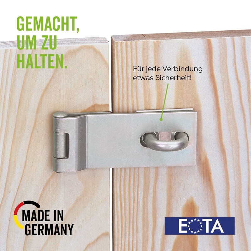 Gah-Alberts security closing hasp, yellow galvanised, 348359