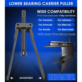 Upgrade Lower Bearing Carrier Puller for Yamaha Johnson Evinrude Mercury Honda Mercruiser, Lower Bearing Puller with Adjustable Arms Fit for Most Gearcases 115hp and Above