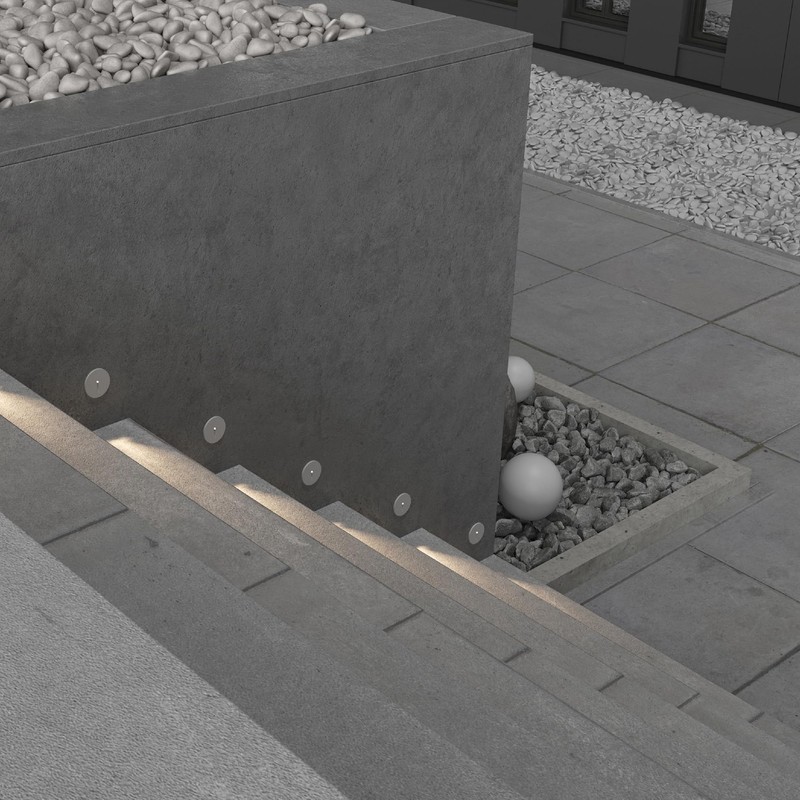 Stair Lighting, White, Aluminium, LED Module Including 3000K, 10lm, 3W,