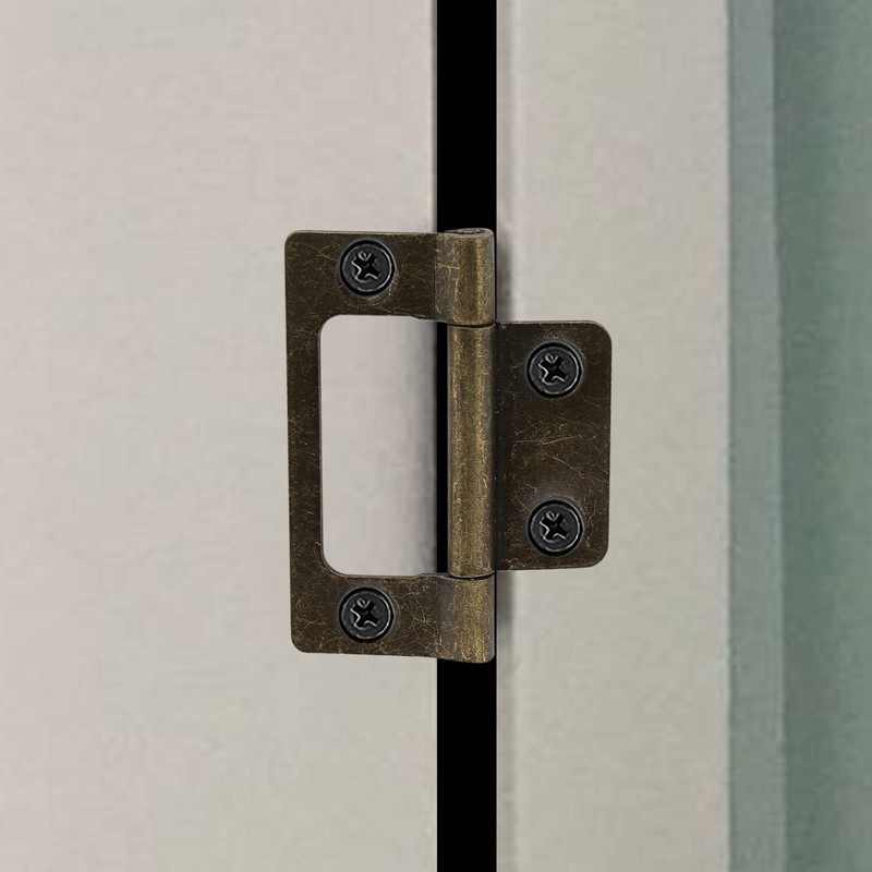 Litoexpe 6 Pcs Non-Mortise Door Hinges, 2 x 0.9 Inch