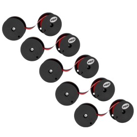 vhbw 5 x Ink Ribbon Compatible with Daro Erika 42, Erika 5, Erika 6 Dot Matrix Printer, Receipt Printer Black/Red