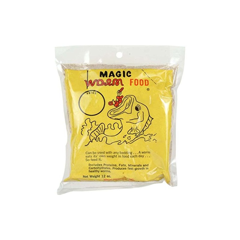 Magic Products Worm Food Fishing Bait, 12-Ounce, Brown