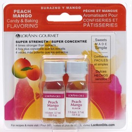 LorAnn Peach Mango SS Flavor, 1 dram bottle (.125 fl oz - 3.7ml - 1 teaspoon) Twin pack blistered