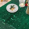 Yoption 3 Pack Christmas Tablecloth Disposable, Red Green Plastic Rectangle
