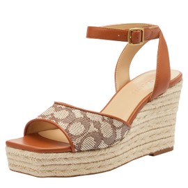 Coach Women's Espadrille Wedge Platform, Charcoal/Black, 5.5