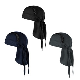 3 Pieces Cooling Skull Caps Mesh Motorcycle Hard Hat Helmet Liner Sweat Wicking Head Wraps Scarfs Bandana Sun UV Protection Quick Dry Running Cycling Beanie Hat for Women Men