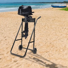 Outboard Motor Trolley - Foldable, Heavy Duty for Long/Short Shaft. Engine Carrier Cart. For Transport, Repair, Storage. Boat Motor Stand. Portable Foldable.