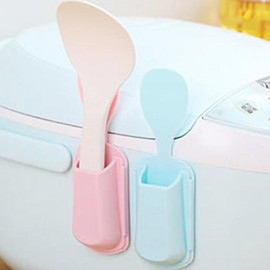 Spoon holder with attached spatula holder / 주걱거치대 부착 숟가락 거치대
