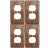 Premier Copper Products SO2_PKG4 Copper Switchplate Single Duplex, 2 Hole