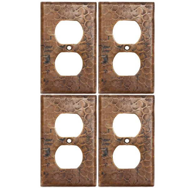 Premier Copper Products SO2_PKG4 Copper Switchplate Single Duplex, 2 Hole