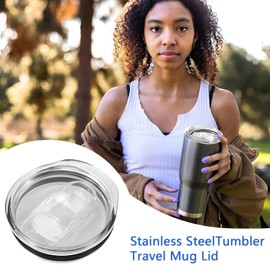 6PCS Tumbler Replacement Lids Plastic Splash Resistant Lids Covers Spill Proof 20 oz Skinny Tumbler Lid Clear Cup Covers Splash Proof Lids for Mouth Tumbler Cooler Cup