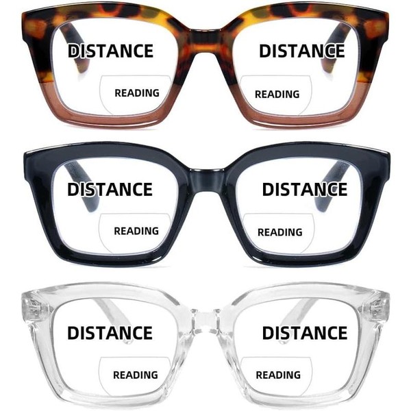 3 Pack Progressive Multifocal Reading Glasses for Women Men Oprah