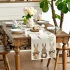 Artoid Mode Carrots Rabbits Bunny Happy Easter Table Runner, Seasonal