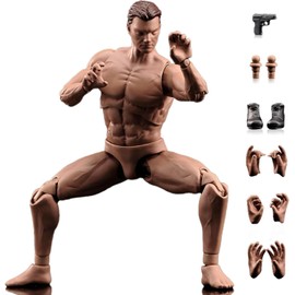 1/12 Scale Action Figure, 6" Male Body Model, Muscle Male Body Model, Muscle Flexible, Miniature Action Figure Body Doll Collection