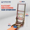 Dawnerz 3 inch Ratchet Straps 40 ft Double Wire J
