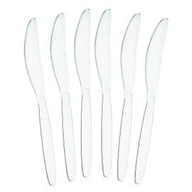 Plasticpro Disposable Clear Plastic Soup Spoons Heavyweight Utensils Pack of 50 Count