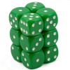 DND Dice Set-Chessex D&D Dice-16mm Opaque Green and White Plastic