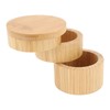 Home 3 Tier Bamboo Wood Container 3 Tier Seasoning Container
