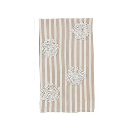 Mud Pie Fan Shell Beaded Sea Towel; 26" x 14"