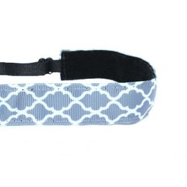 Mavi Bandz Adjustable Non-Slip Fitness Headband Quatrefoil - Gray