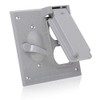 Leviton Cover, 2-Gang Switch and Duplex Receptacle, Vertical or Horizontal