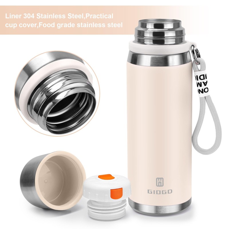 Stainless Steel Flask with Cup 700ml/23.6oz Vacuum Insulated Thermo Bottle