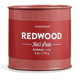 PADDYWAX Parks Redwood Tin Candle, 6 OZ