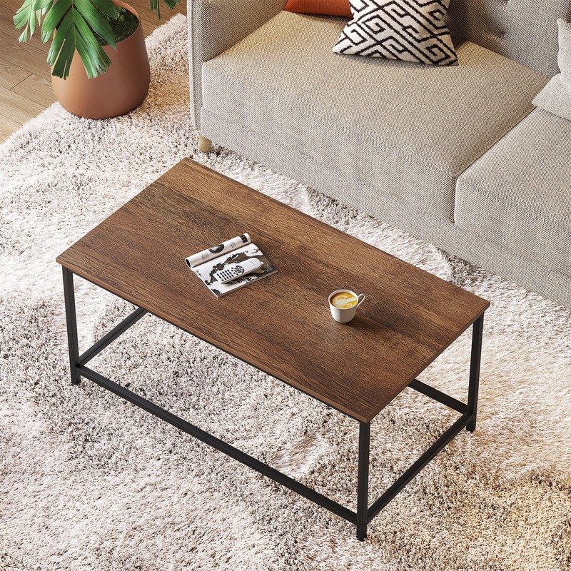 SAYGOER Coffee Table Simple Modern Rectangular Center Table Open Space