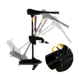 Cloud Mountain Trolling Motor Electric Outboard Brushed for Fishing Boats Saltwater Transom Mounted with Adjustable Handle, 26 LBs Thrust 12V 28" Shaft