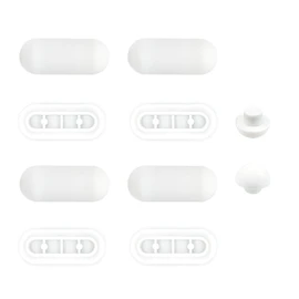 CIXLOGIC 10pcs Set Toilet WC Seat Buffers Universal Toilet Bumper Replacement Cushioning Pads Toilet Seat Bumper Noise Dampening Bumpers Gasket Toilet Seat Buffer Pad (White)