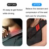 YOSRTER Soft Microfiber Leather Seat Belt Pad with Red Trim