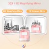 MIYADIVA Compact Mirror, 30X Magnifying Mirror, Pocket Mirror for Purse,
