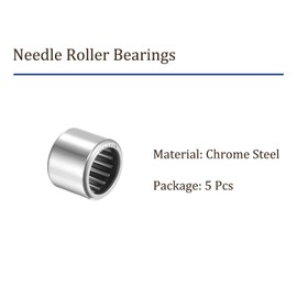 Kozelo 5pcs HK1718 Needle Roller Bearings - [17mm x 23mm x 17.8mm] Open End for Gearbox Use, Chrome Steel Rollers