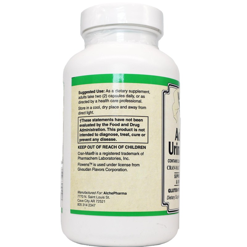 AlchePharma Advanced Urinary Care Supplement, Flowens Cranberry Extract Blend (120