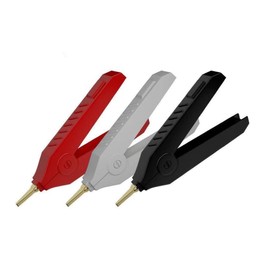 Aofan Pack of 3 Crocodile Clip LCR Kelvin Test Clip 20A Copper Gold-Plated Alligator Clip for Electrical Testing