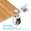 PATIKIL 1 Inch Stem Casters, 4 Pack Wire Shelf Caster